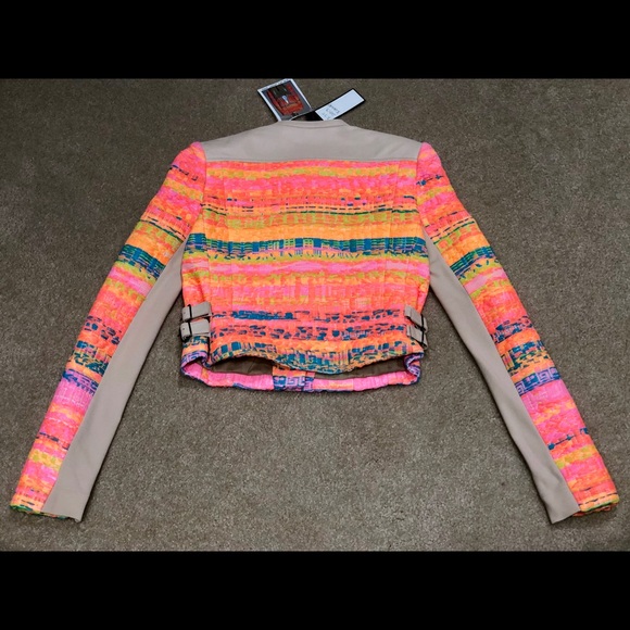 ULTRA RARE BCBGMAXAZRIA RUNWAY JACKET Pink XS - Picture 4 of 8